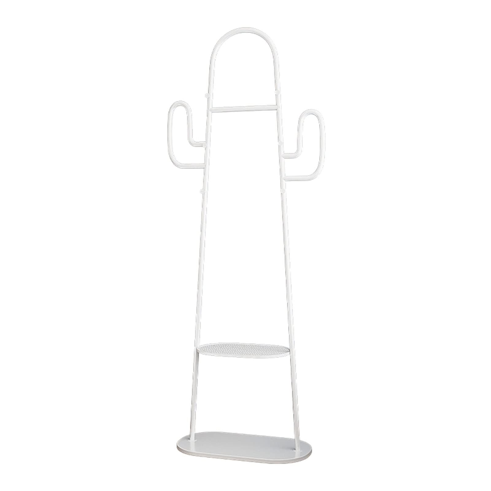 DFHS46JK Hat Rack Green Cactus Coat Rack Floor Simple Creative Clothing Store Display Room Bedroom Hanging Clothes for Office(White)