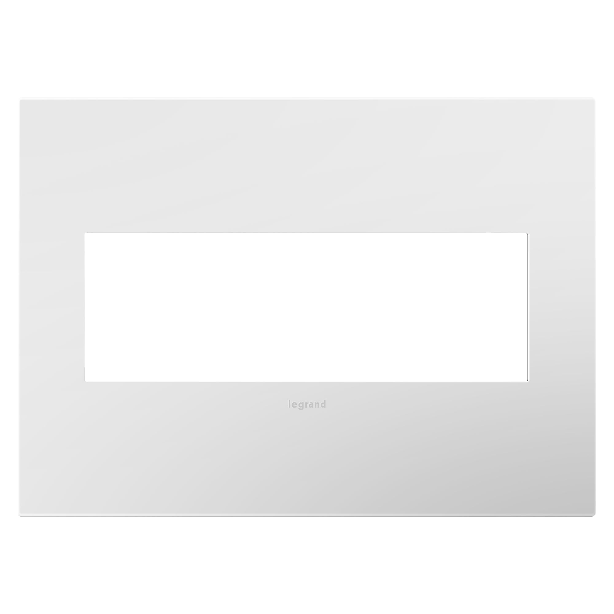 Placa de pared de tres ventanas para renovar interruptores antiguos Legrand blanca pack de 4