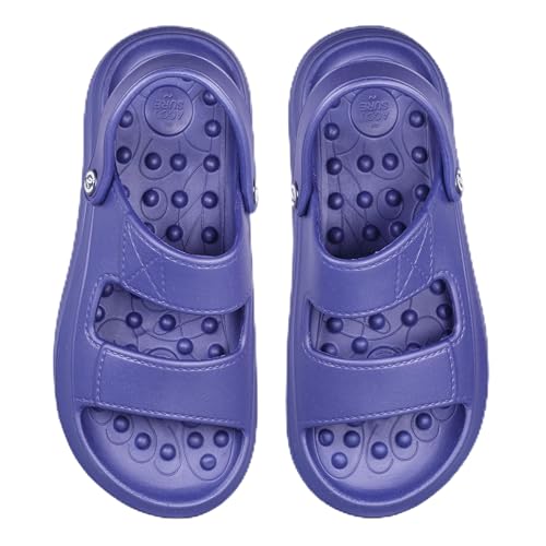 Image of Impakto Accupressure Slip-On Sandals for Men with Back Strap | Lightweight Soft Cushion Massage Footbed Slides | Slipper for Indoor & Outdoor