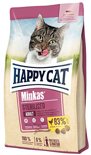 Happy Cat- [10 kg] Minkas Sterilised made with delicious poultry for adult cats to support metabolism of neutered cats