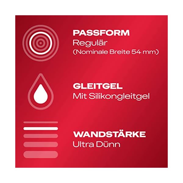 Durex Gefühlsecht Ultra Kondome – Extra dünne Spitze & mit Silikongleitgel befeuchtet – 8er Pack (1 x 8 Stück) – Bild 3