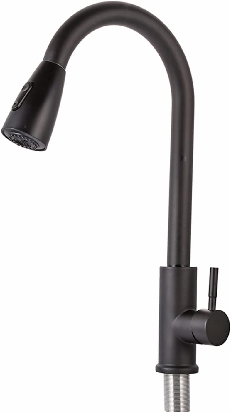 ステンレス鋼のキッチンの蛇口単穴引き出しスパウトキッチンシンクミキサータップストリームスプレーヘッドシンクミキサータップマウントツー