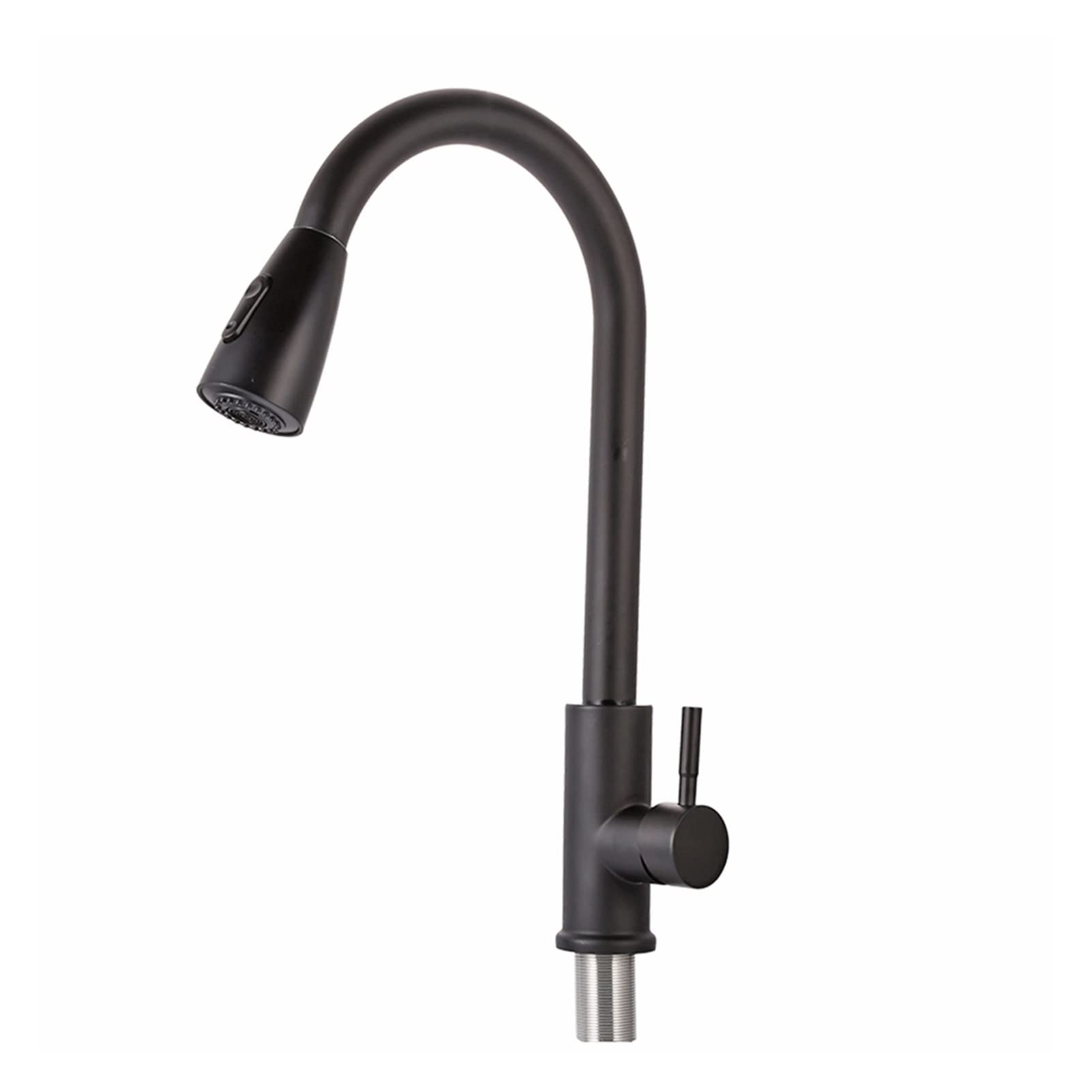 ZQFHSX Stainless Steel Kitchen Faucet Single Hole Pull Out Spout Sink Mixer Tap Stream Sprayer Head Mounted Tool(Silver) LWX
