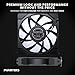 Phanteks M25-120 Gen2 Reversed Blade, 120mm ARGB High Performance Cooling Fans, Daisy-Chain Unified Fan Frame, Infinity Mirror hub, Single Cable Connection, Black