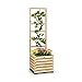 Produktbild blumfeldt Modu Grow - Hochbeet & Spalier Set, Pflanzschale, Blumenkasten, Blumenkübel, inklusive Spalier/Rankhilfe, solides und haltbares Kiefernholz, 50 x 151 x 50 cm (BxHxT), Kiefer