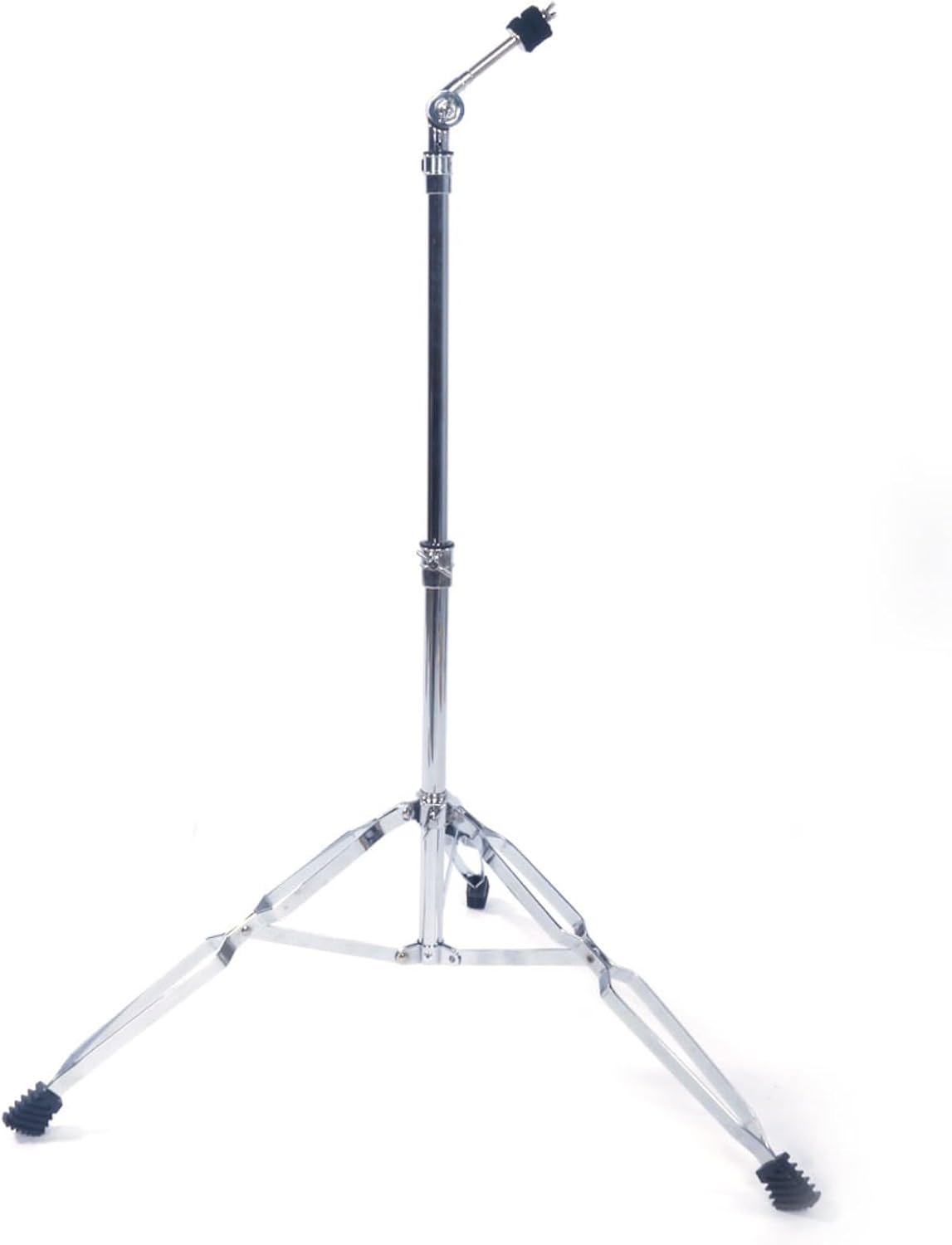 Cymbal Stand with Double Braced Tripod, Adjustable Height 27.5"-52.7" Straight Cymbal Stands, Premium Stainless Steel Frame, Rubber Feet