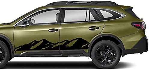 Adventure Side Graphics Vinyl Decals Compatible with Subaru Outback (Matte Black)