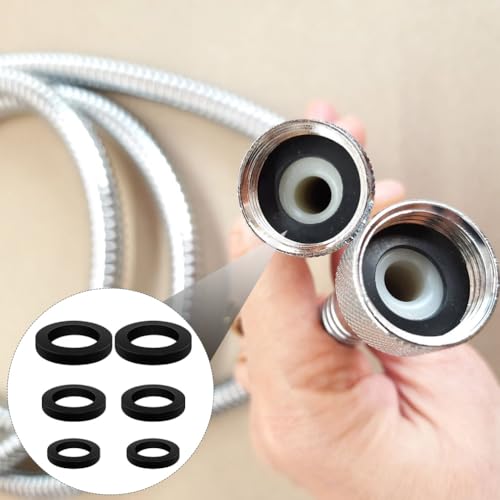 24 Gummischlauchringe Dichtungsring Wasserhahn O-Ring Gummi-Duschschlauchdichtung, drei verschiedene Größen, schwarz