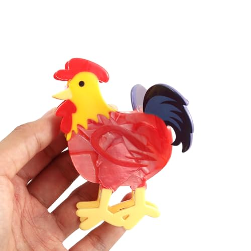 Chicken Claw Clip,Chicken Shape Animal Hair Clip,Big Rooster Hair Clip Animal Shape Hair Clips for women ,Acetate Barrettes For Girls New Big Claw Barrettes