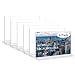 AbriStadt Acrylic Sign Holder 5x7 Inches, 6 Pack, Clear Table Display Sign Stand, Horizontal