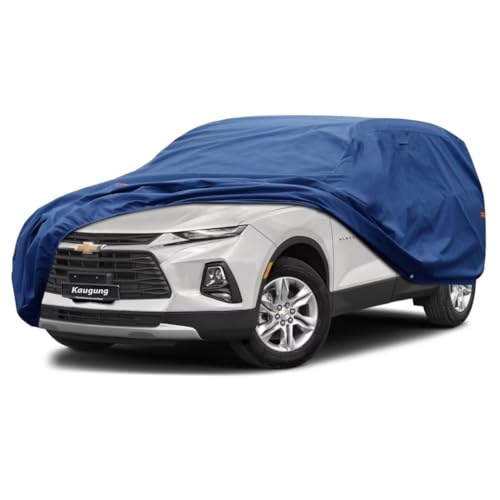 Image of Kaugung Heavy Duty SUV Cover Custom Fit for Chevrolet Blazer (2018-2025),SUV Car Cover Waterproof All Weather with Anti-Theft Lock,Sun, Rain, Dust & Snow Protection.(USA Warehouse,Within 3-7 Days)