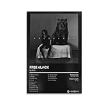 GAUSKY Album Cover 6lack Free 6lack Poster Canvas Wall Art Posters For Room Aesthetic And DecorCanvas Painting Wall Art Poster for Bedroom Living Room Decor08x12inch(20x30cm)