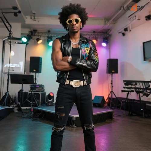 SUOSDEY Men Women Cowboy Rhinestone Belt Western Cowgirl Bling Sequins Diamond Shiny Studded Belt for Jeans3