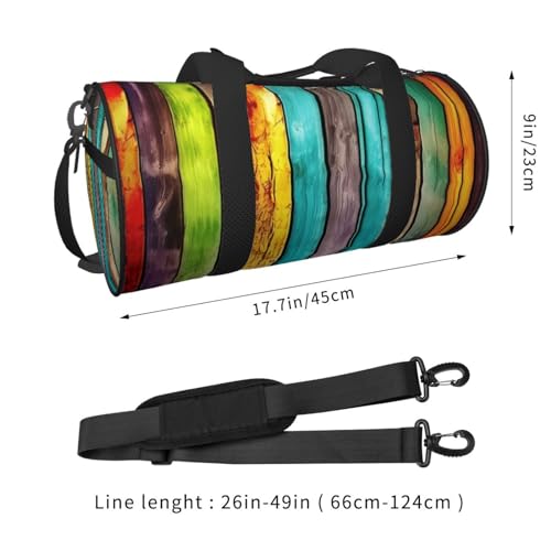 Travel Duffel Bag Lightweight Carry On Weekender Overnight Bags Colorful Wooden Boards Sports Tote Gym Backpack with Adjustable Strap Hospital Bags Foldable Luggage Bag for Women Men2