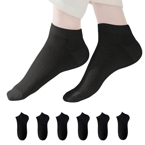 Image of MUQU Socks for Women Ankle - 6 /10 Pairs Low Cut Thin Athletic Cotton Casual Socks Mesh Breathable for Summer