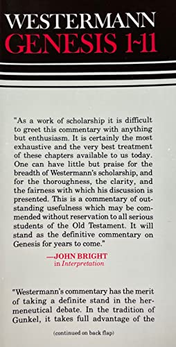 Genesis 1-11: A Commentary (English and German ... 0806619627 Book Cover