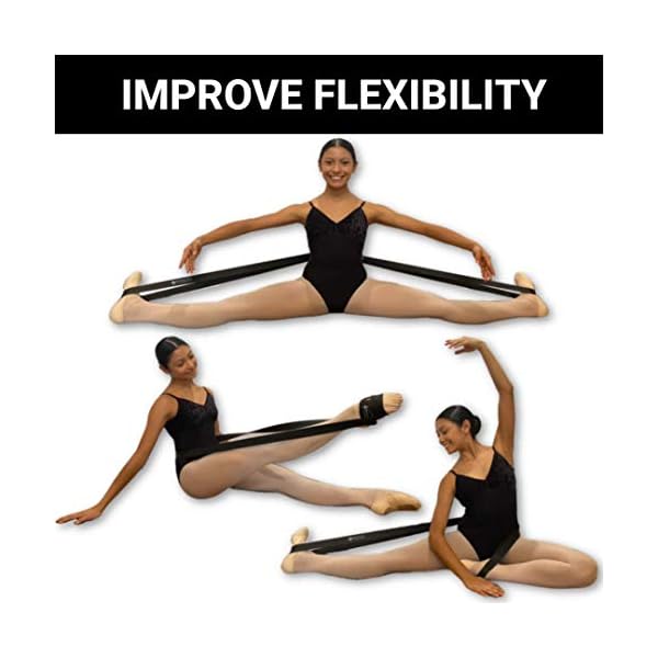 La-Esmeralda-Stretch-Bands-Set-of-2-for-Ballet-Dancers-Gymnastics-Resistance-Bands-to-Improve-Flexibility-Splitting-and-Strenght-3-Colors-Gift-Box-Instruction-Booklet-Carry-Bag-Including Stretch Bands set of 2 for Ballet, Dancers, Gymnastics .Resistance bands to Improve Flexibility, Splitting and Strenght. 3 Colors, Gift box, Instruction booklet, carry bag Including. (Black Set of 2)