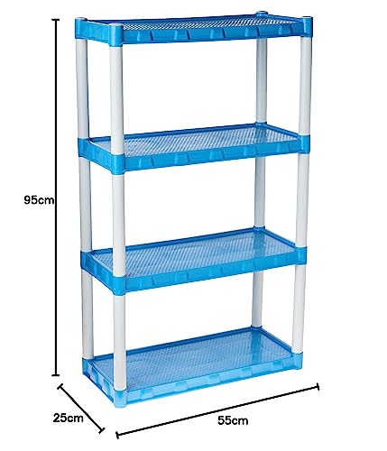 Estante Modular Plastica, 4 Prateleiras Agraplast, Azul Cod 917