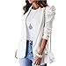 Blazers for Women Business Casual Long Sleeve Open Front Work Office Dressy Suit Jackets Professional Clothes White