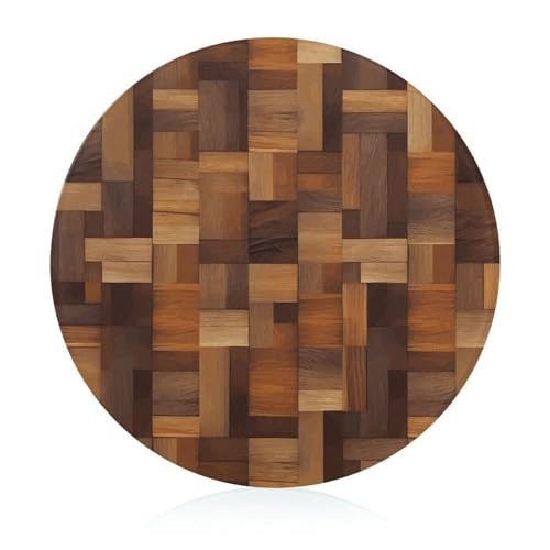 Tagliere in vetro e legno temperato, 20,3 x 20,3 cm, con piedini in gomma, antiscivolo e resistenti al calore, taglieri per frutta, piccoli taglieri regalo per cucina/bar/campeggio/matrimonio/camper