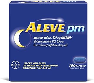 Aleve PM Caplets, Naproxen Sodium 220 mg (NSAID)/diphenhydramine HCl 25 mg, Pain Reliever/Nighttime