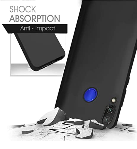 Image of Mobile Back Cover Case for Redmi Note 7 Pro (Silicone Case|CameraProtection|Black SC1510)