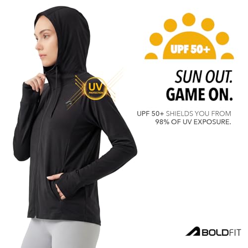 Image of Boldfit Sunscreen Jacket For Women UPF 50+ UV Protection Jacket For Woman For Sun Protection Jackets Stylish Full Sleeve All Weather Wear Jackets