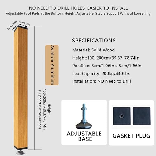 Séparateur de pièce réglable en alliage d'aluminium premium - 4