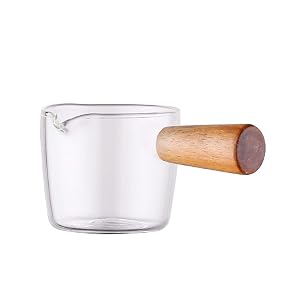 Forart Sauce Pan Small Saucepans Small Sauce Pot Milk Pan Butter Warmer Pot Anti-scalding Coffee Pot with Wooden