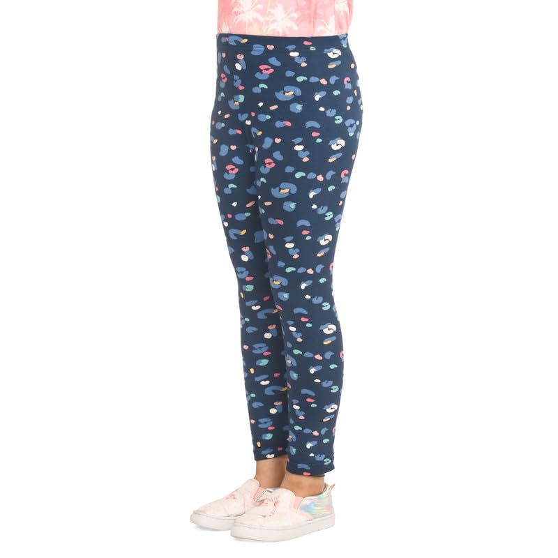 Image of ARIEL Cotton Printed Non-Transparent Regular Fit Ankle Length Leggings for Girls