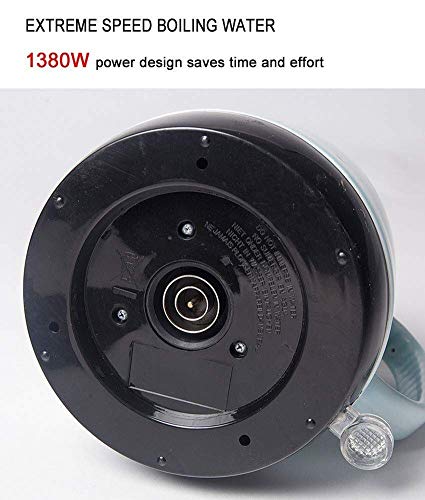 Tetera eléctrica cerámica inalámbrica 1.5 litros con apagado automático miniatura 2