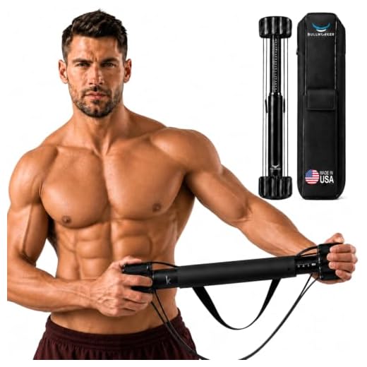 Bullworker X5 Pro - Equipo de ejercicio isométrico de 28 pulgadas, equipo de entrenamiento de fuerza portátil en casa, equipo de gimnasio para espalda, hombros, bíceps, tríceps, abdominales, pecho y