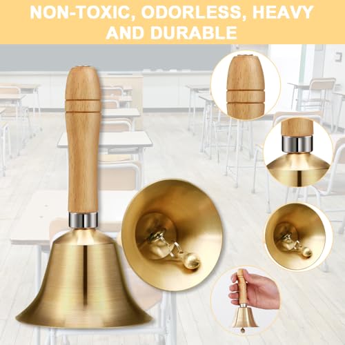 GmeDhc Metal Chimes, Hand Bells, Christmas Bells, Santa Claus Bell for School Reception Dinner Hotel Service Decorate Home - Image 3
