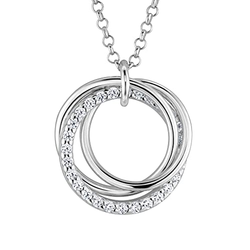LILLY MARIE LillyMarie Femme Collier raffiné vrai Argent Pendentif de solidarité porte-bonheur longueur réglable Emballage écologique Cadeau pour petite amie Cover