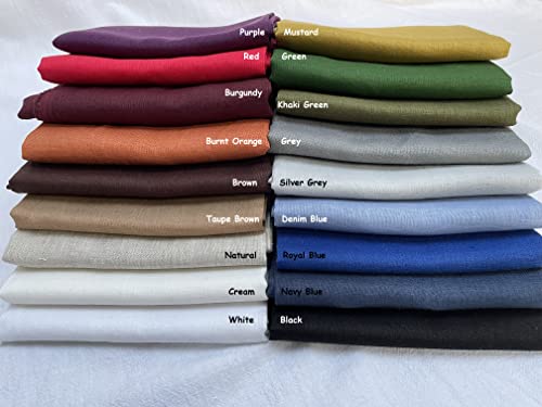 Plain Pure 100% Linen Fabric Linen Material for Dressmaking Curtains, Wedding, Home Decor - 140cm Wide (1 METRE, Purple) - Image 4