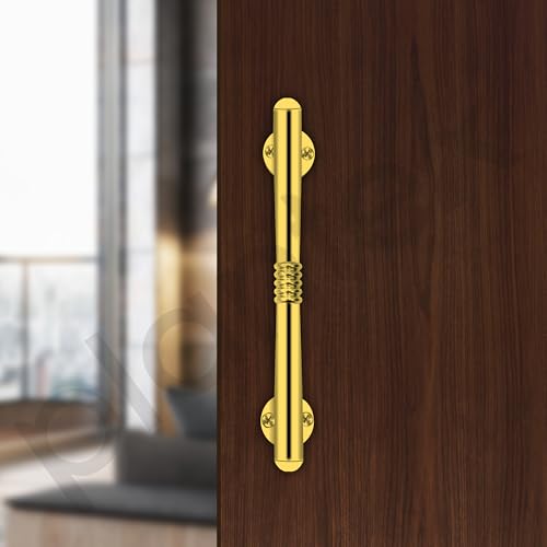 Image of Plantex Main Door Handle /8 Inch Handle for Main Door /Pull-Push Handle for Door - Pack of 2 (S-142, Gold)