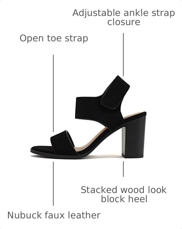 Image of Soda Wait-A ~ Women Open Round Toe Chunky Heel Ankle Strap High Heel Dress Sandals