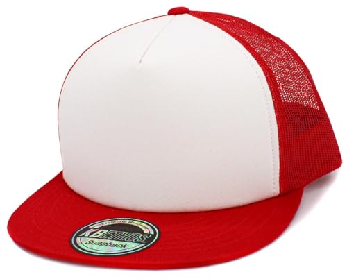 Image of KBETHOS Classic 5 Panel Foam Front Trucker Mesh Cap with Adjustable Snapback