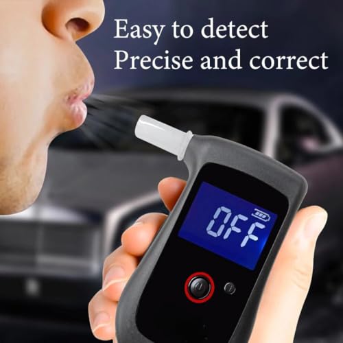 Image of Portable Alcohol Tester Breath Analyzer- Digital LCD Display, High Accuracy, Fast Results, Easy-to-Use, with 6 Mouthpieces - Ideal for Personal & Professional Use (Model:- S60)