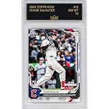 Graded 2026 Topps Now Chase DeLauter #12 2 Home Run Regular Season Debut Writes Club History Cleveland Guardians Rookie RC Baseball Card HOFSM 10 Gem Mint