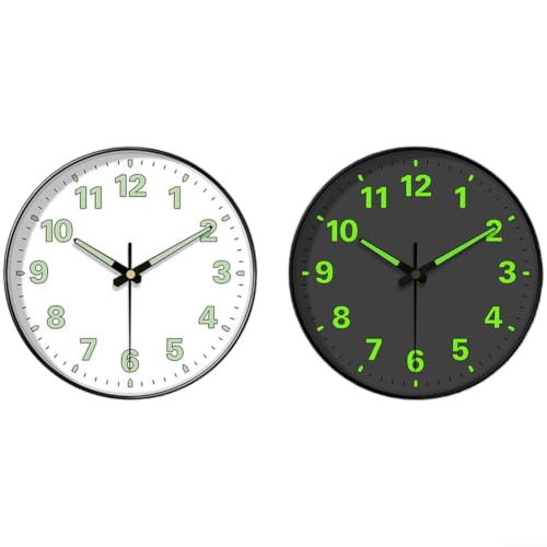 Horloge murale phosphorescente pour salon et chambre à coucher moderne