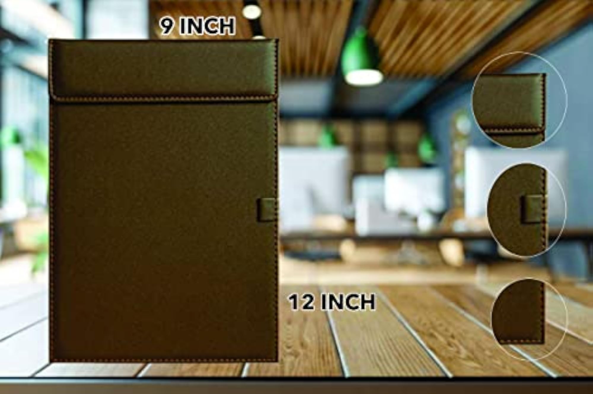 Soft Leather Clipboard Document Holder with Magnetic Pad