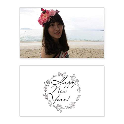 Tarjeta de Año Nuevo con flores Ellie Yao: comparte deseos desde el corazón