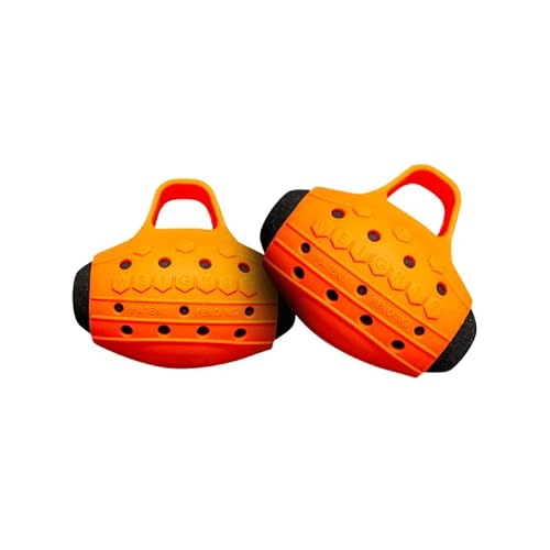 Cardio Ultra-Dense Metal Alloy Hand Weights With Anti-Slip Finger Loop Set of 2 for Yoga, Fitness Training for Men and Women - 2.0 lbs (Without Bag, Orange) + Free E-Book Workout Guide