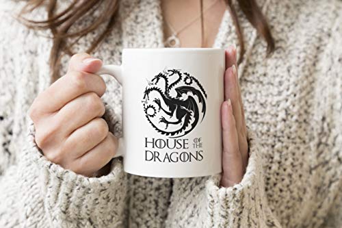 House Of The Dragon Daenerys Black White Coffee Tea Mug Regular 312ml Cup