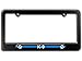 Thin Blue Line K-9 Unit Paw Prints - Police License Plate Tag Frame - Color Gloss Black