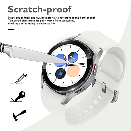 Kimilar 4 Pack Galaxy Watch 4 / Galaxy Watch 5 Screen Protector 40Mm, Waterproof Tempered Glass Screen Protector Cover Compatible With Samsung Galaxy Watch 5 40Mm Smartwatch And Galaxy Watch 4 40Mm #TOP4
