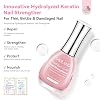 SAVILAND Nail Strengthener: Sheer Pink Natural Concealer Foundation Polish Air Dry Nail Growth for Damaged Nails Repair Weak & Thin Nails Nail Care with Castor Oil & Vitamin E 15ml Women Gift