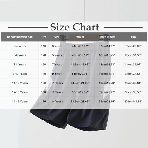 Beessbest Boys Hiking Shorts Breathable Mesh Lightweight Knee Length 2 Pockets Athletic Summer Uniform Shorts for Kids 3-15Y3