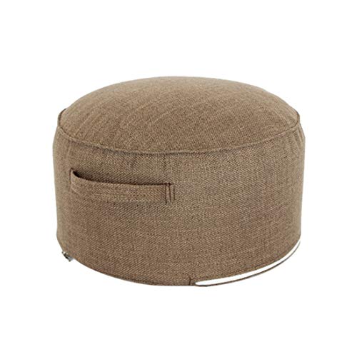 Bverionant Cojín Desmontable de Suelo Cojín Redondo Grueso de Lino con Relleno de Esponja Zafu para Meditación Yoga Cafe